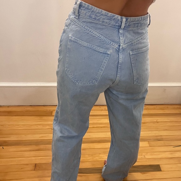 ZARA HIGH RISE BLUE JEANS SIZE 6 - Picture 5 of 6